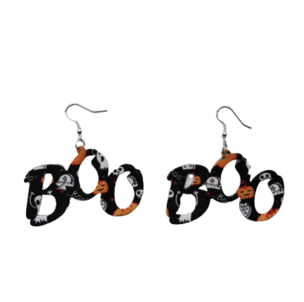 Boo dangle earrings
